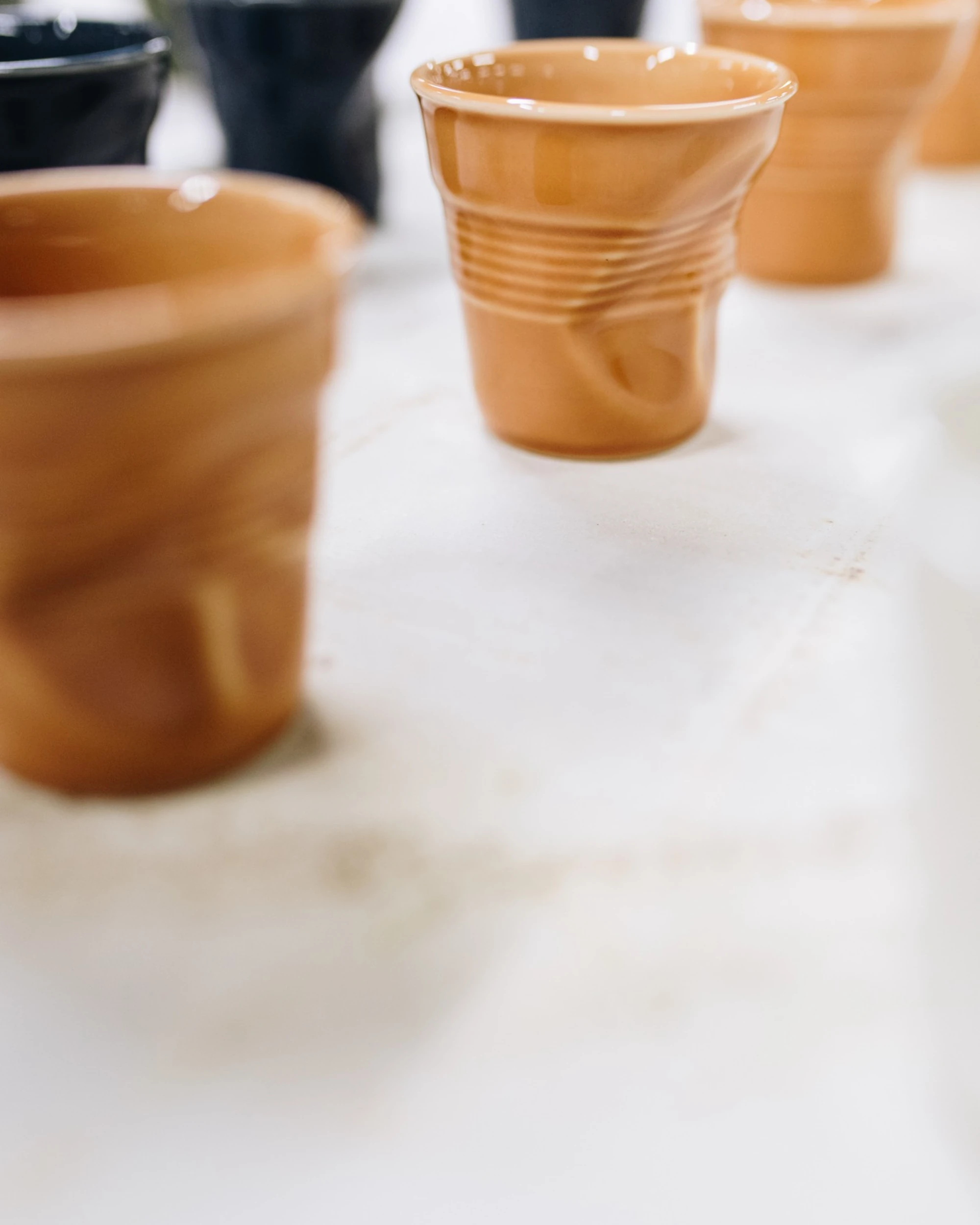 Gobelet Cappuccino Froissé - Terre de Sienne