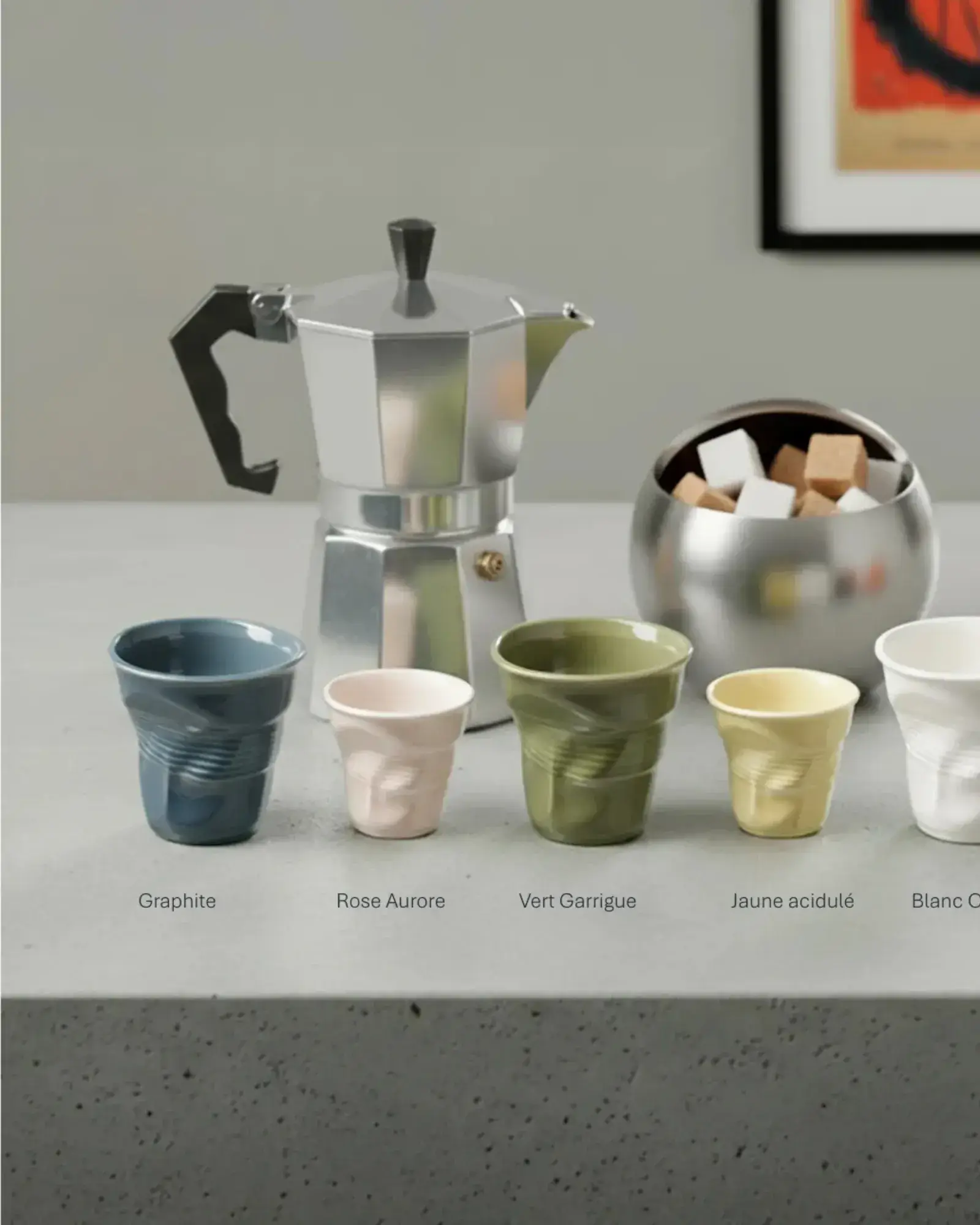 Gobelet Espresso Froissé  - Jaune Acidulé