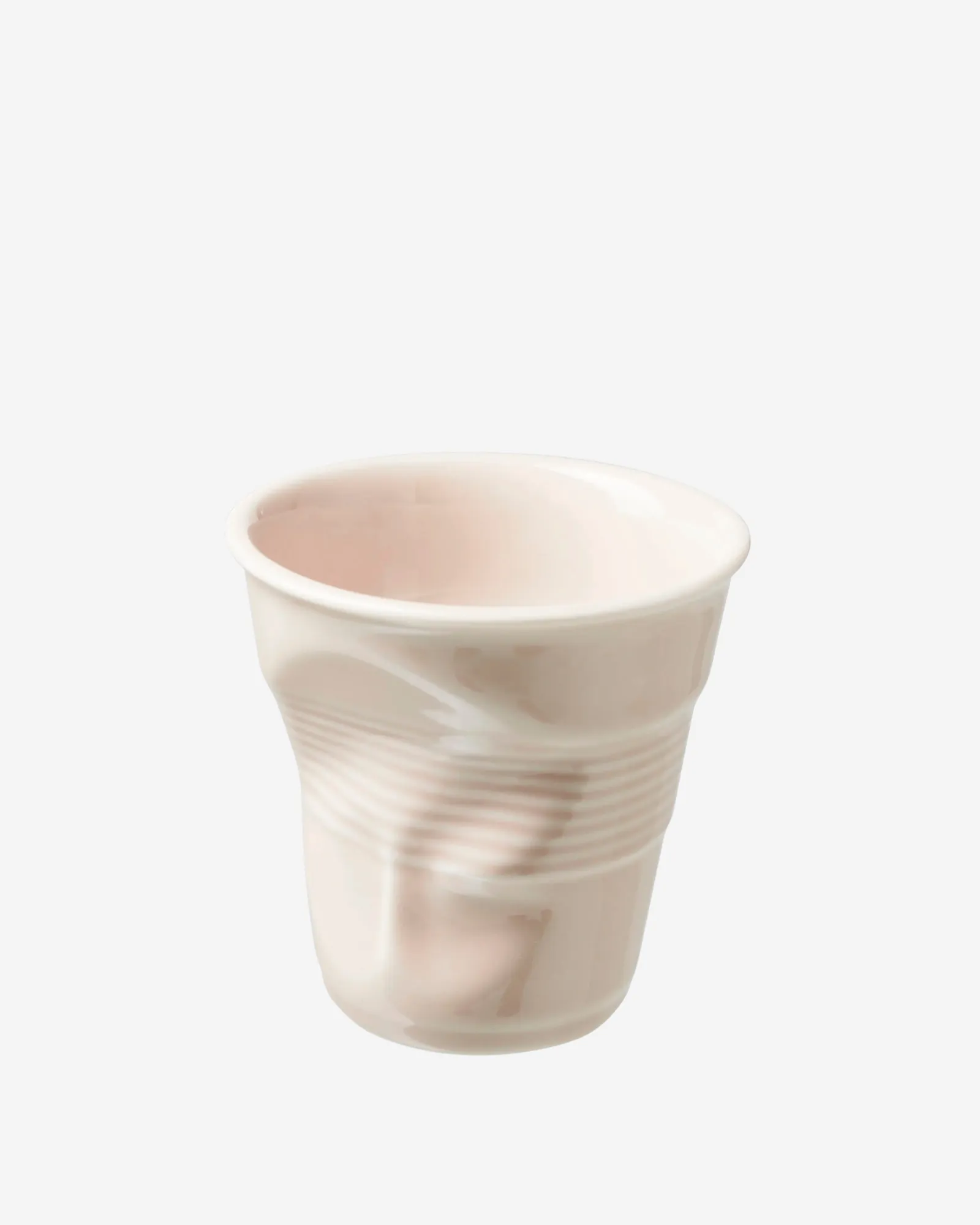 Gobelet Cappuccino Froissé  - Rose Aurore