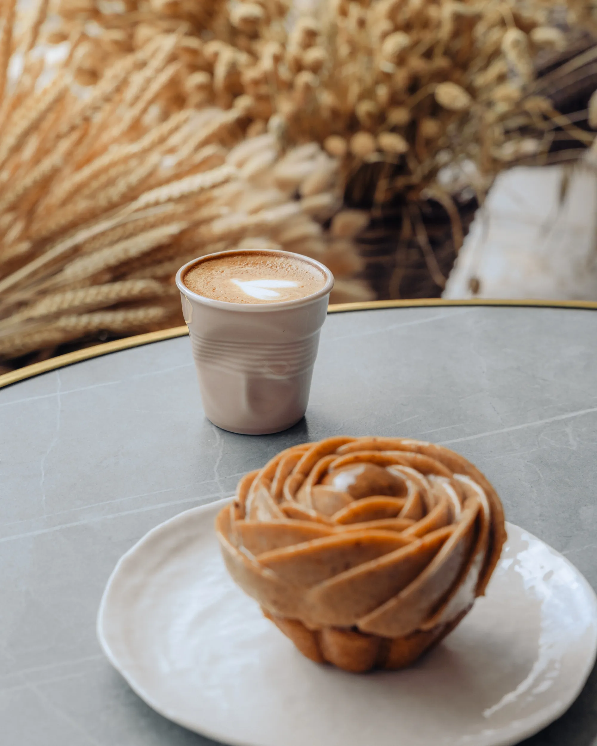 Gobelet Cappuccino Froissé  - Rose Aurore