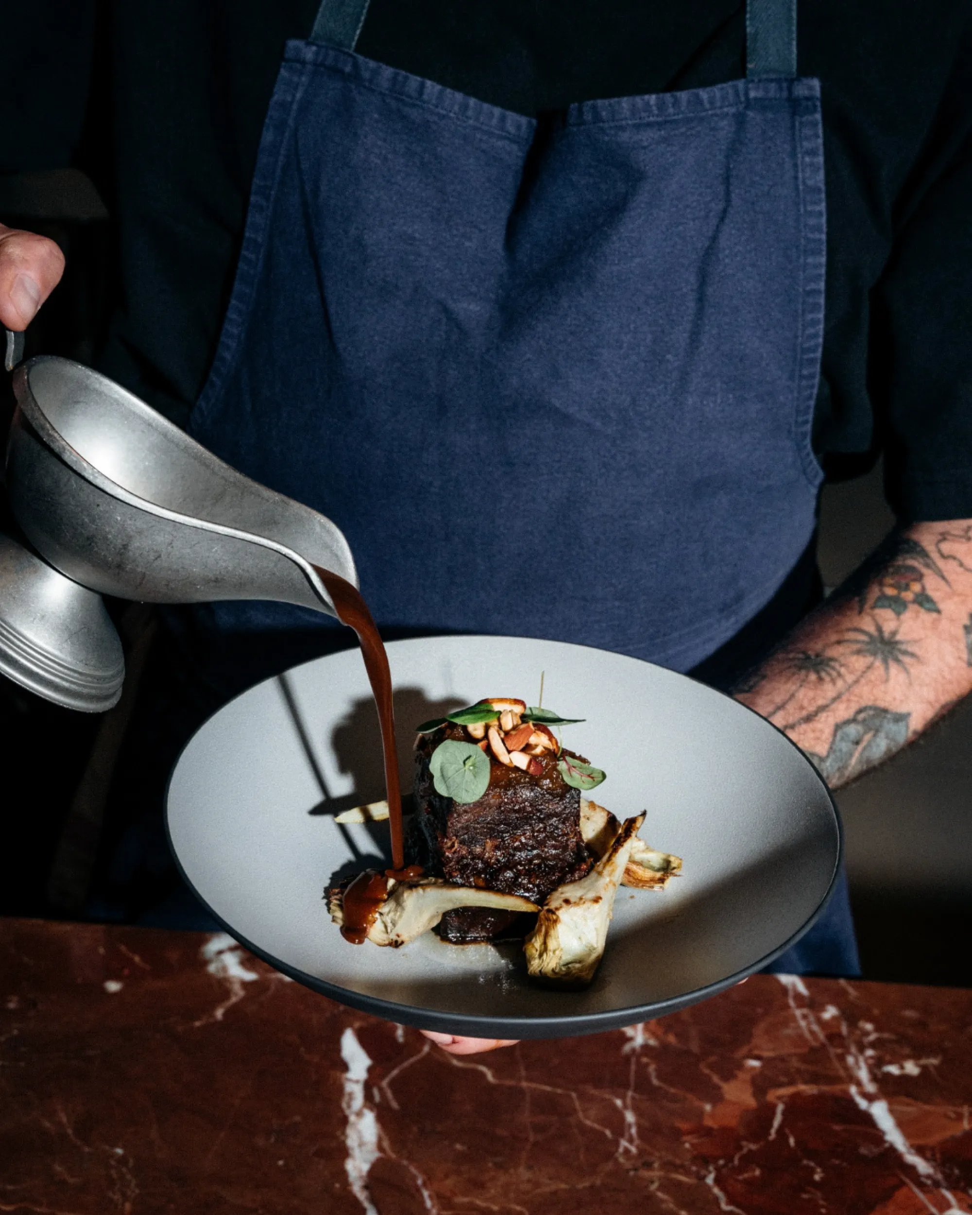 Gourmet Plate Black ceramic