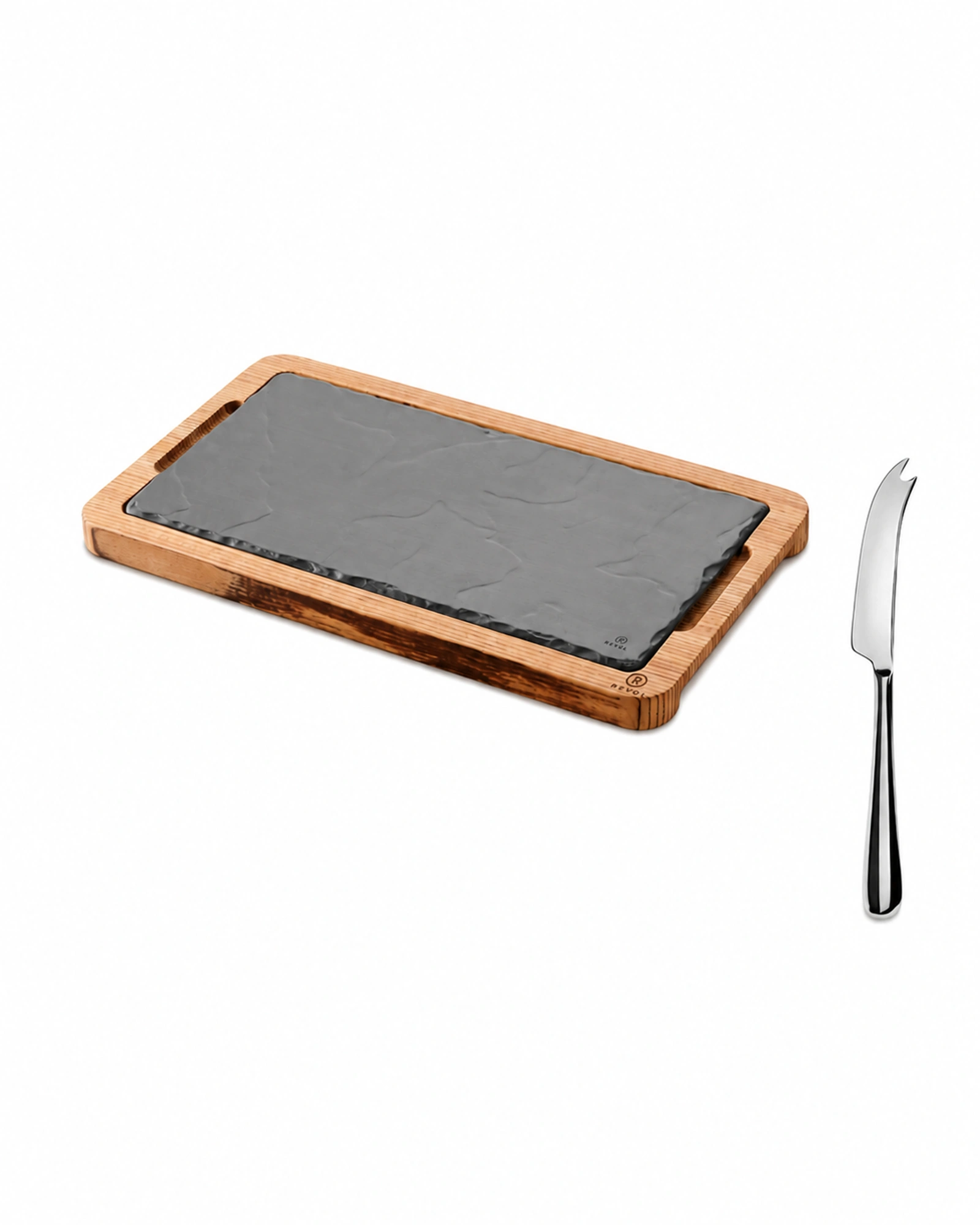 Set à fromage : planche céramique noire Basalt avec couteau à fromage