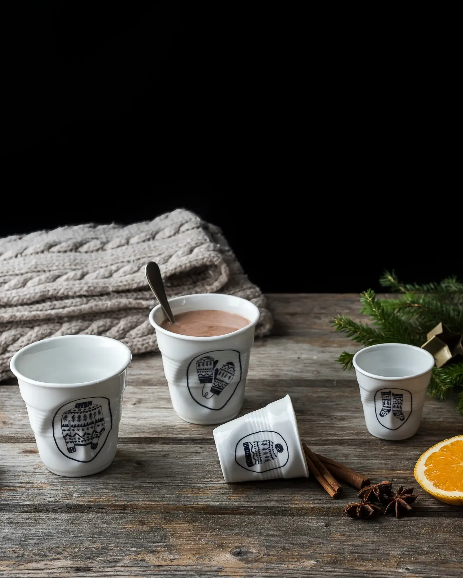 Gobelet Cappuccino Froissé  - Noël LOT