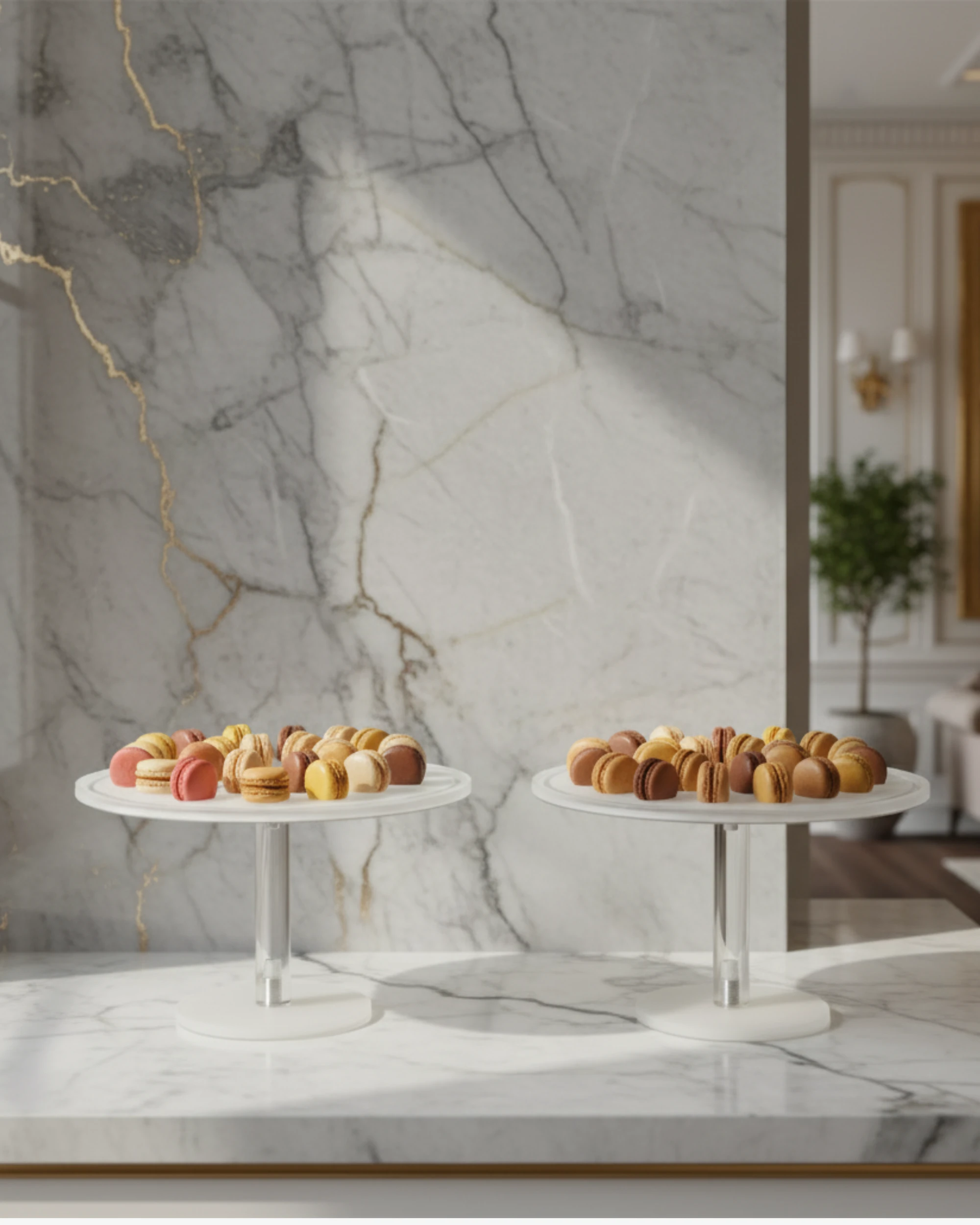 Piedestal pour 18 macarons
