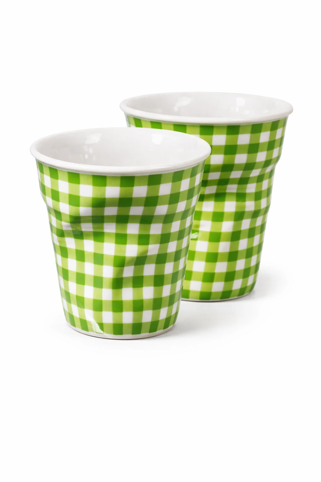 Set 2 Gobelets Vichy Vert