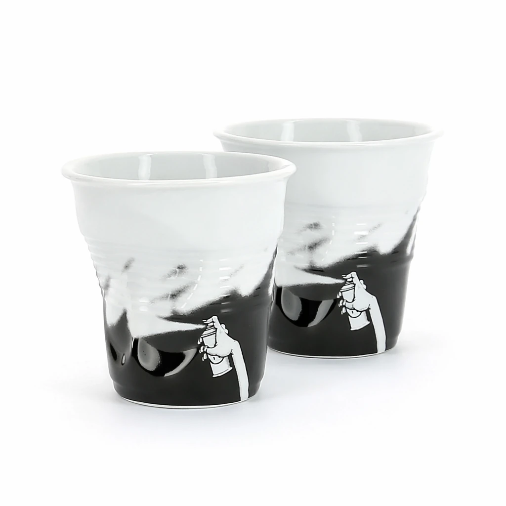 Set 2 Gobelets Street Art Noir