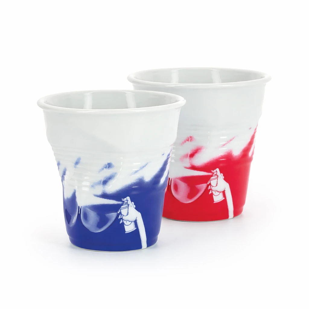 Set of 2 Colorful Street Art Cups