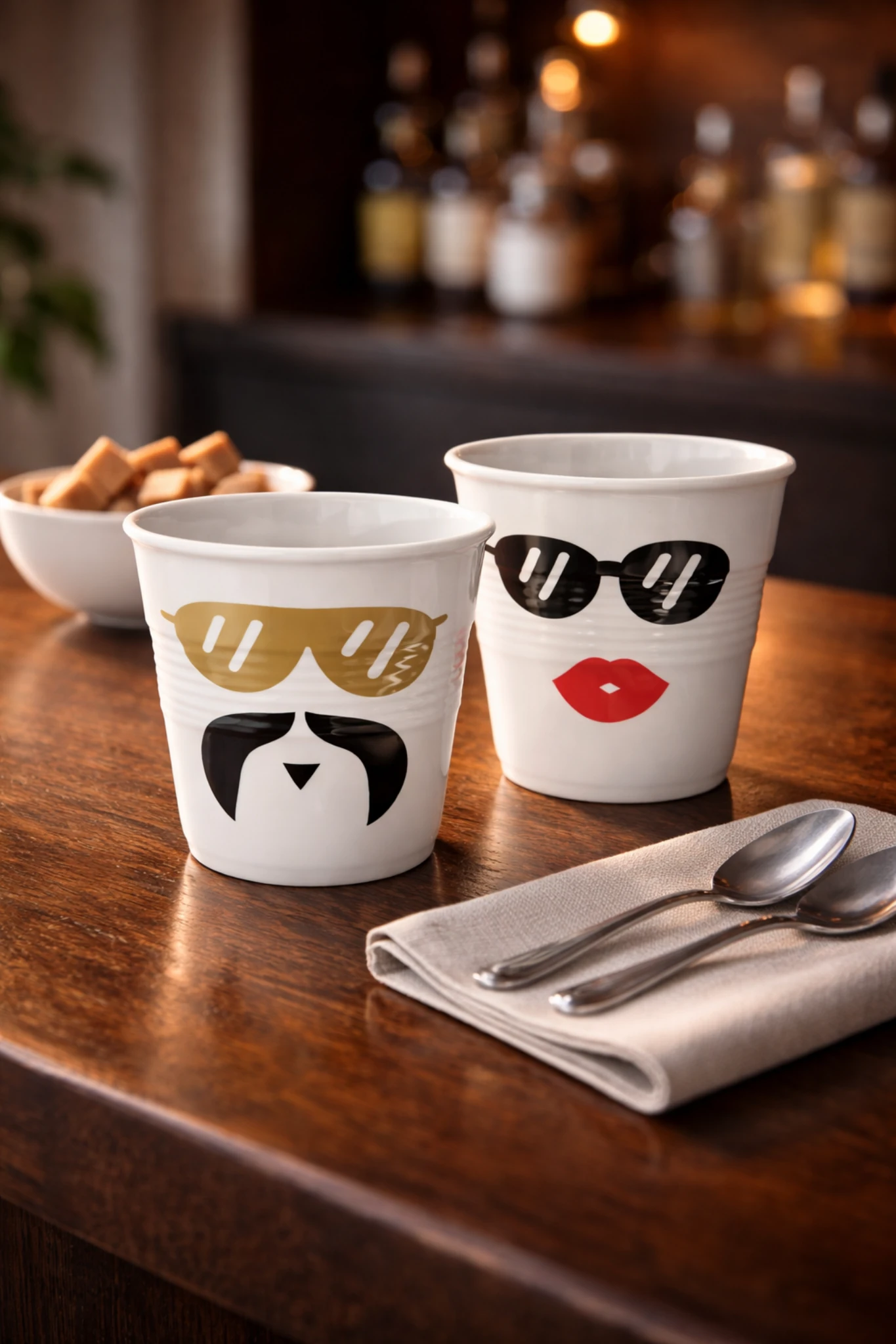 Set of 2 Mr & Mrs Glam Cups