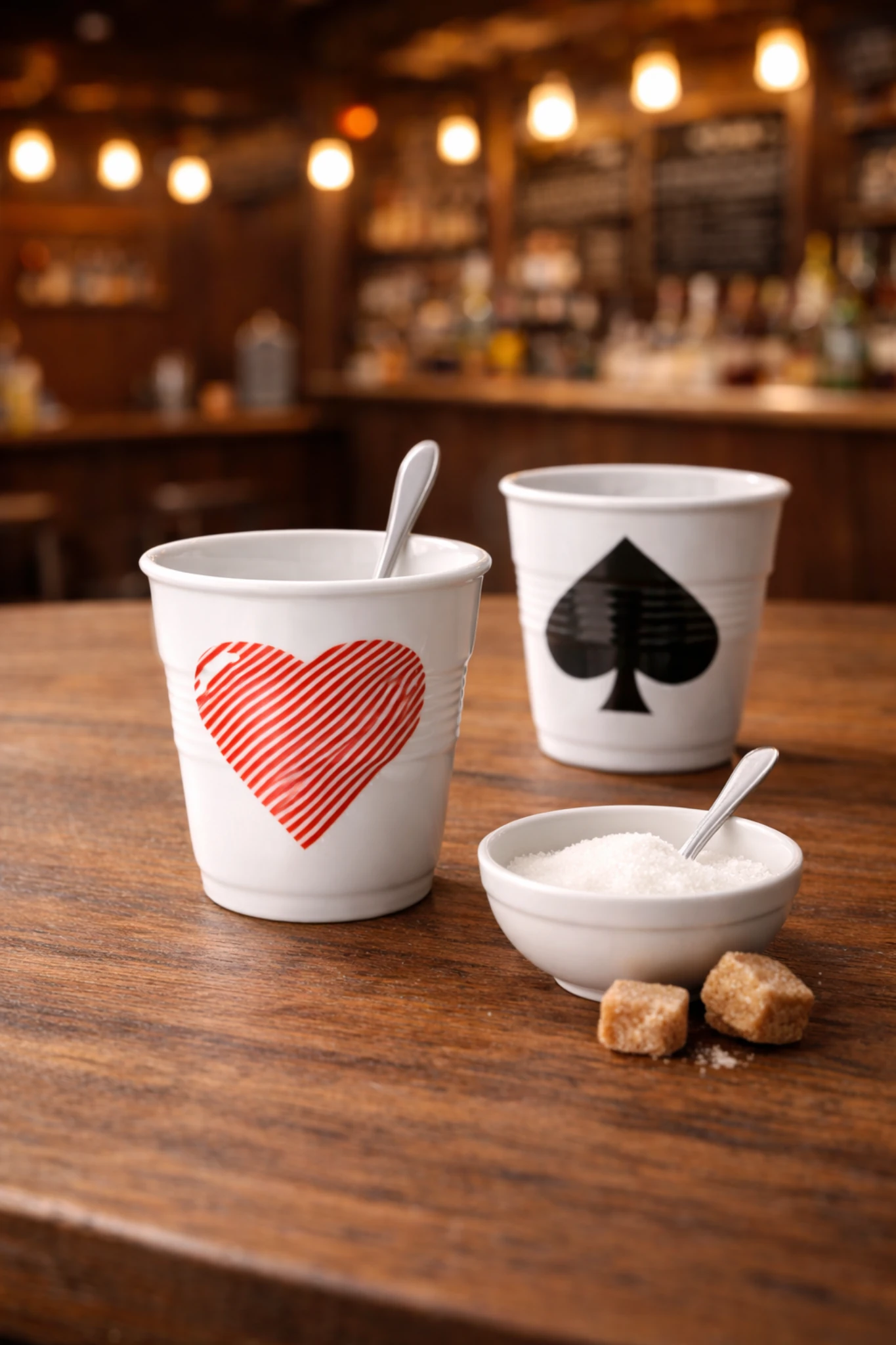 Set 2 Gobelets Coeur et Pique