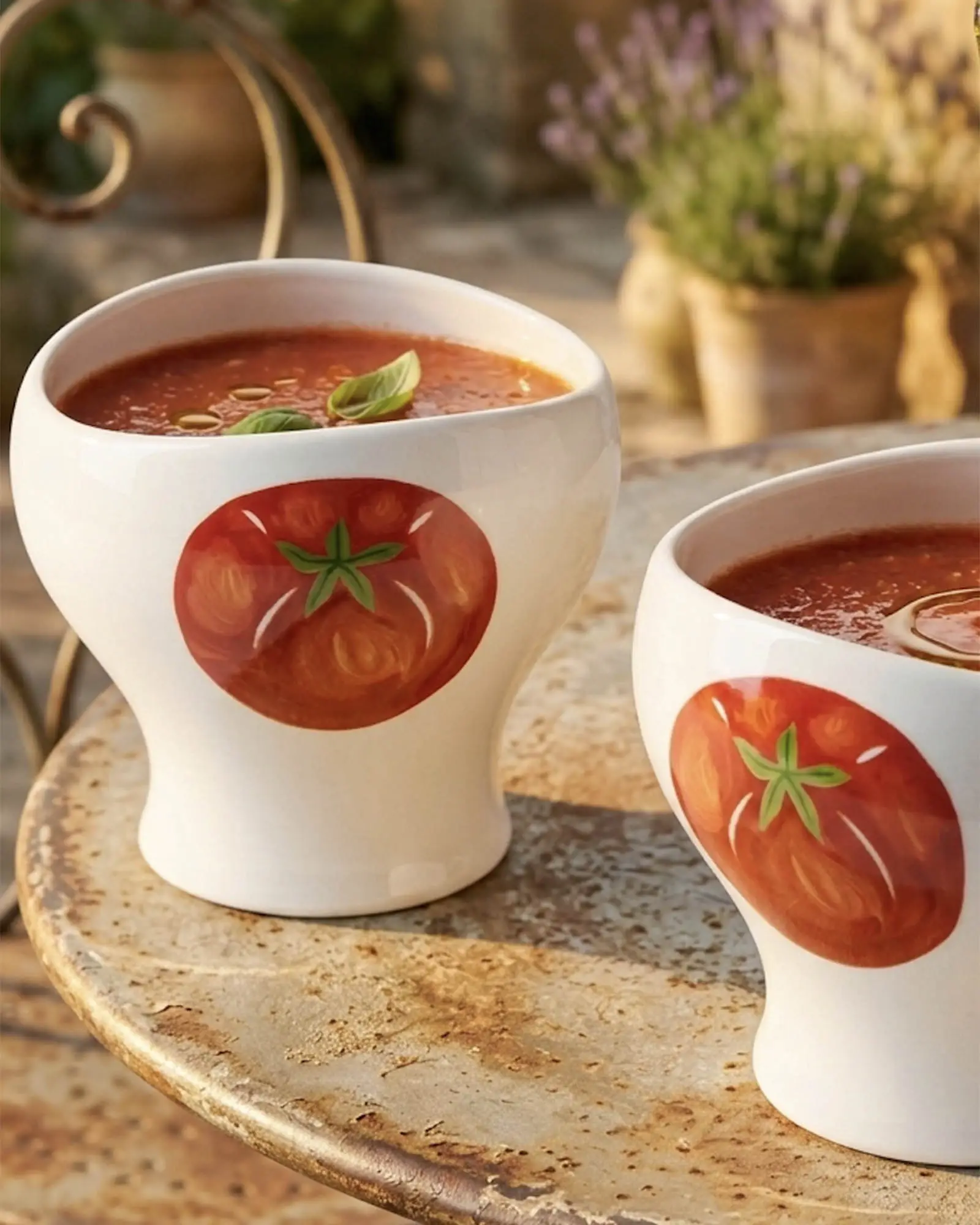 Set degustation 2 soupieres 45cl decor gaspaccio
