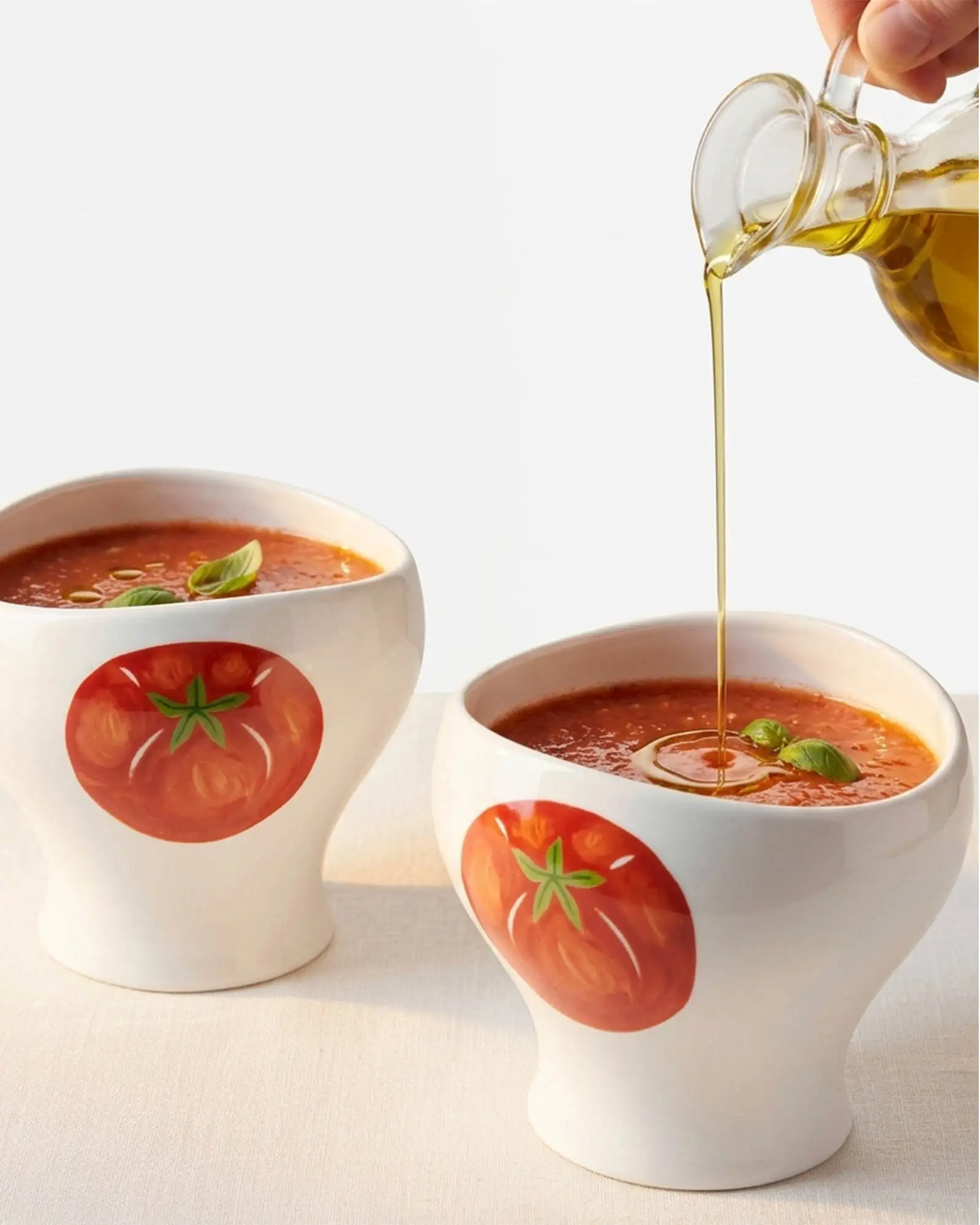 Set degustation 2 soupieres 45cl decor gaspaccio
