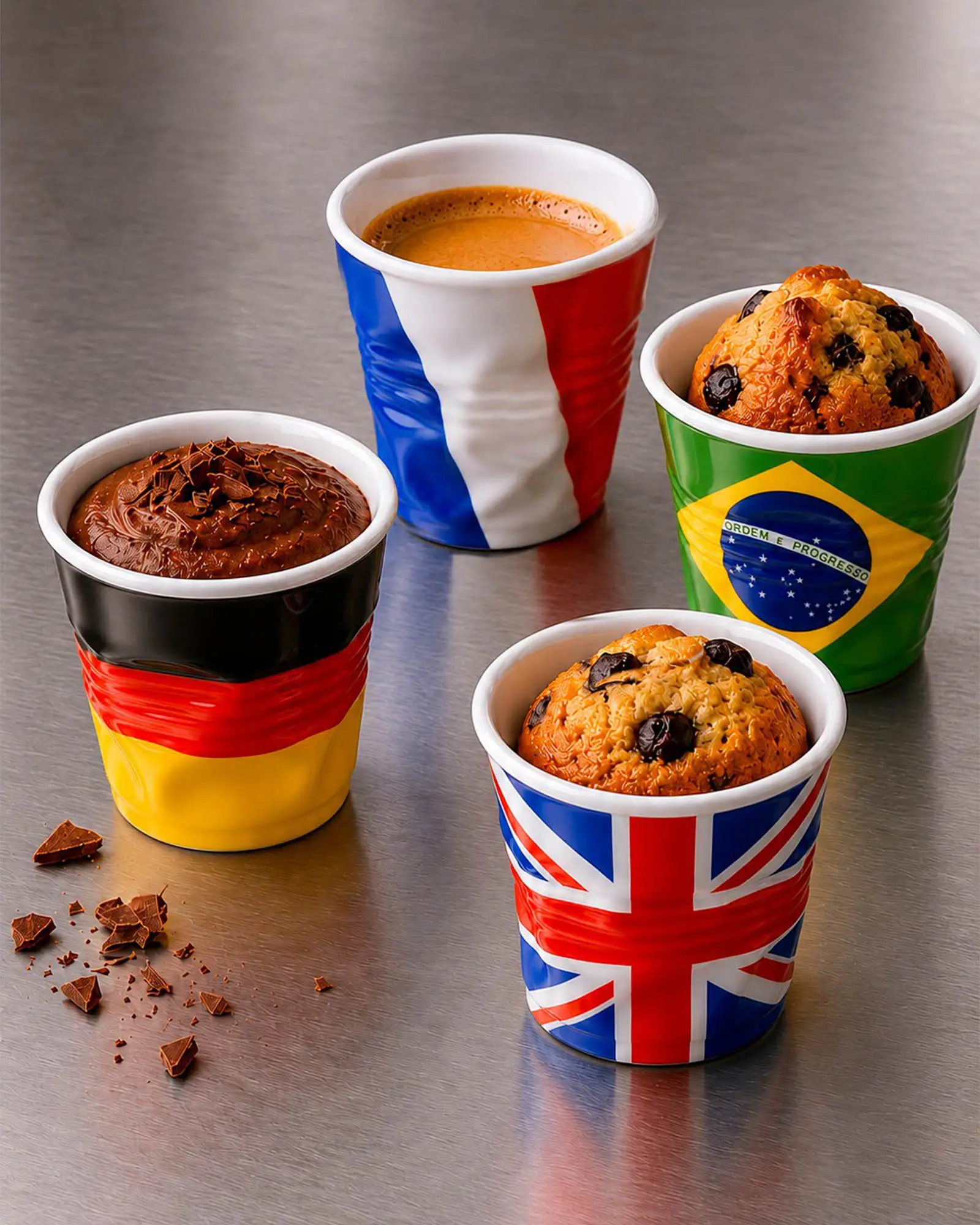 Set 2 gobelets 8cl Bresil